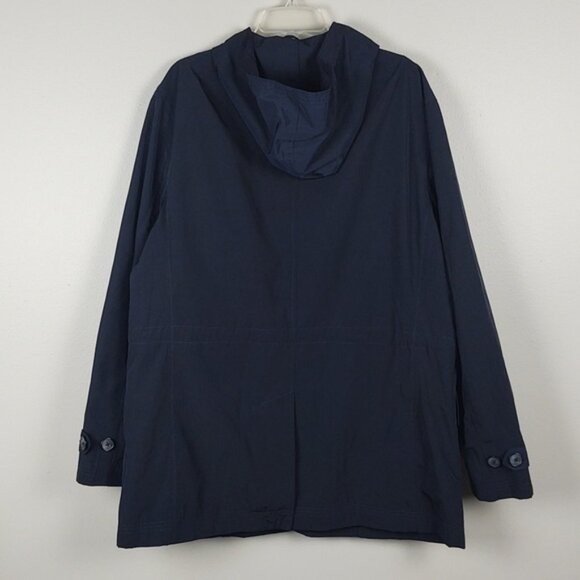 NWT Tasso Elba Raincoat Navy Blue Midlength Versatile All Seasons XL - Picture 2 of 13
